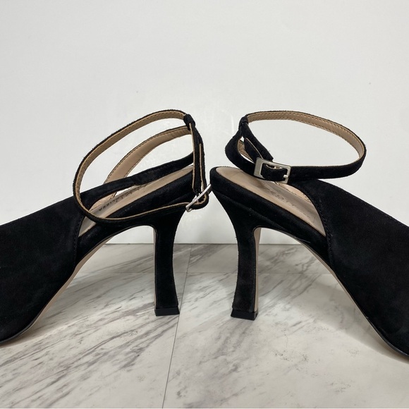 27 Edit Adelice Black Suede Pointy Toe Pump 8 1/2 M - Picture 8 of 13